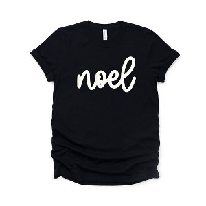 Simply Sage Market Women's Noel Bold Cursive Puff Print Short Sleeve Graphic Tee - 1 of 4
