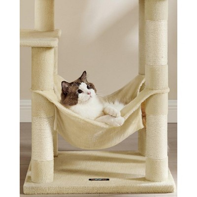 Feandrea 56.3'' Beige Multi-Level Cat Tree with Sisal Posts