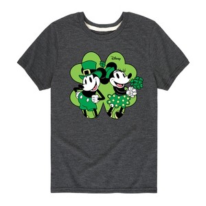 Boys' - Disney - Mickey Minnie Shamrock Short Sleeve Graphic T-Shirt - 1 of 4