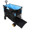 SEVOBAL Utility Storage Cart Large-Capacity Foldable Ultra-Long Extension Trolley Multi-Purpose Folding Cart, Black And Blue, 52.70"*19.70"*50.90" - 2 of 4