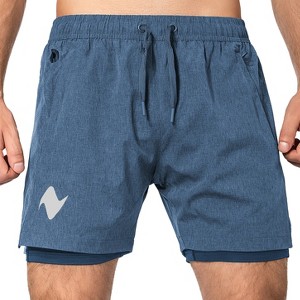 Zilpu Men's Quick Dry Athletic Performance Shorts wi/Zipper Pocket (5 inch) - 1 of 4