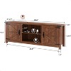 TV Stand for TVs Up to 75 inches, Farmhouse Wood Barn Door Media Television Console Table with Storage Cabinets - 3 of 4
