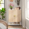 MOEPISY White & Natural Wooden Shoe Cabinet with Doors, 7-Tier Shoe Storage Organizer - 4 of 4