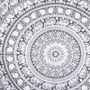 HomeRoots 92" X 84" Black And White Mandala Cotton Hanging Tapestry - 4 of 4