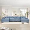 170" Oversized Cloud Modular Sectional Couch, Premium Corduroy 3-Seater Extra-Thick Armrests, Good Resilience Cushion, 12 Throw Pillows - 2 of 4