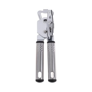 Unique Bargains Can Opener Handheld 3-in-1 Can Opener & Bottle Opener PP Iron Silver Tone Red 1 Pc - 1 of 4