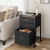 Whizmax Mobile Filing Cabinet for Home Office Fits A4 or Letter Size, Home Office Small Under Desk Storage Cabinet, Black - 4 of 4