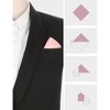 INSPIRE CHIC Men's Cotton Solid Color Formal Suit Pocket Squares - 3 of 4