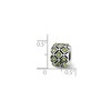 Black Bow Jewelry Sterling Silver with Green/Yellow Crystals August Lattice Bead Charm - 2 of 3