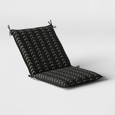 Vee Stripe Outdoor Chair Cushion DuraSeason Fabric™ Black - Opalhouse™