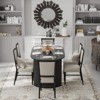 PexFix 67" x 33.5" Solid Wood Oval Dining Table Modern Kitchen Table Farmhouse Style with Solid Wave Legs for Living Room Kitchen Home Office Black - 3 of 4