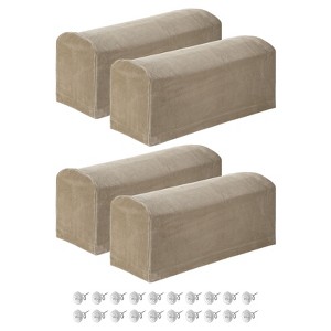 Unique Bargains Non Slip Scratch Resistant Soft Armchair Slipcovers with Twist Pins - 1 of 4