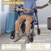 Yescom Rollator Walker with Seat, Elderly Assistance Products, Upright Bariatric Walker for Seniors, Blue - 4 of 4