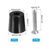 Unique Bargains Rubber Non Slip Shock Absorption Durable Furniture Pads Black - 2 of 4