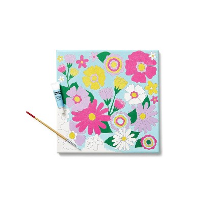 11&#39;&#39; x 11&#39;&#39; Paint-Your-Own Canvas Kit Floral - Mondo Llama&#8482;