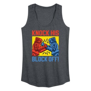 Women's - Rock 'Em Sock 'Em Robots - Knock His Blocked Off Graphic Racerback Tank - 1 of 4