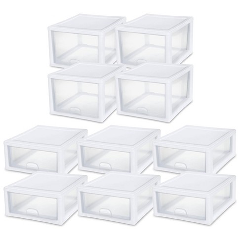 Sterilite 16 Quart Clear Plastic Stacking Storage Container Box (12 Pack)