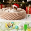 JOEJOY Round Dog Bed with Anti-Slip Bottom & Removable Cover,Rabbit Fur and Teddy Fabric with Drawstrings - 3 of 4