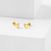 Girls' Sweet Heart Encrusted Screw Back 14k Gold Earrings - In Season Jewelry - 4 of 4