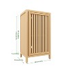 NicBex Bathroom Bamboo Storage Cabinet,Freestanding Foor Cabinet with 2 Shelves for Bathroom,Bedroom,Living Room&Kitchen,Bathroom Organizer - 4 of 4