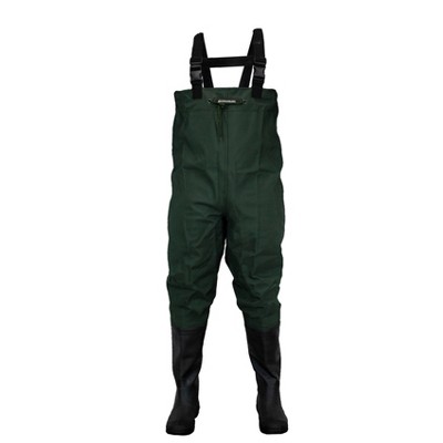 Exxel Outdoors Compass 360 Oxbow Size 8 Poly Rubber Wader - Forest Green