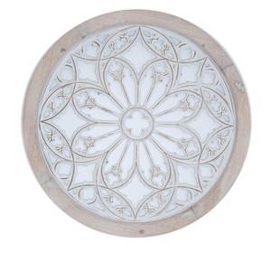 TX USA Corporation Round Wood Medallion Wall Decor - 1 of 3