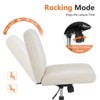 GlasFlength Office Comfy Seating Sets with Replaceable Wheels and Fixed Base, Height Adjustable Wide Seat, White, 29"*10"*23.6" - 4 of 4