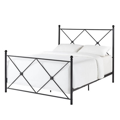 Queen Nelley Double X Bed Black - Inspire Q