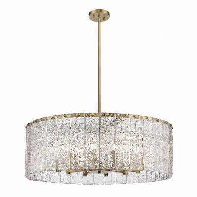 Modern Gold 32.5" Glass LED Chandelier