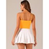 Allegra K Women's Sparkly Glitter Rhinestones Spaghetti Straps Cut Out Cocktail Party Cropped Camisole - 3 of 4