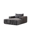 NicBex Couches for Living Room 75"W Corduroy Sponge Sofa Lounge Chair Fluffy Modern Sleeper Chair with 2 Throw Pillows, No Assembly Required - 2 of 4