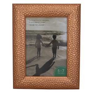 Northlight Textured Metal Picture Frame - for 5" x 7" Photo - Copper Finish - 1 of 4