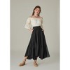 Women's High - Waisted Asymmetric Ruffle Maxi Skirt - Elastic Waist Tiered Flowy Skirt - 4 of 4
