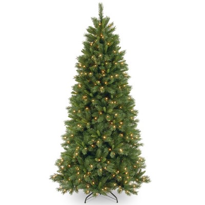 National Tree Company 7.5 ft. Lehigh Valley Slim Pine Tree with Dual Color LED Lights