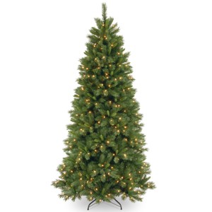 National Tree Company 7.5 ft. Lehigh Valley Slim Pine Tree with Dual Color LED Lights - 1 of 4