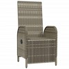 vidaXL Patio Reclining Chairs with Cushions 2 pcs Poly Rattan Gray - 4 of 4