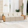 vidaXL Garden Sofa Set Beige sofa, Cream white cushions - 2 of 4