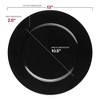 Smarty Had A Party 13" Black Round Plastic Charger Plates - 60 pcs - 3 of 4