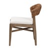 bali & pari Chloe Modern Bohemian Walnut Brown Finished Mahogany Wood and Natural Rattan Dining Chair - 4 of 4