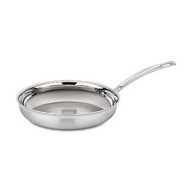 Cuisinart Classic Mutliclad Pro 3.5qt Stainless Steel Tri-ply Saute Pan  With Helper Handle And Cover Mcp33-24hn - Silver : Target