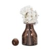 Decorative Frosted Glass Bottle Vase with Removeable Lid for Living Room Decor - Stylish Flower Vase for Flowers, Bedroom, and Home Decor - Brown - 4 of 4