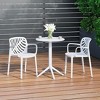 WestinTrends Playa 3-Piece Outdoor Resin Patio Bistro Table Set with Stackable Patio Dining Side Chairs For 2 - 2 of 4