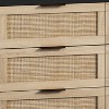 CAVINAS 51.1"/43.3" 6-Drawer Dresser,Rattan Wooden Chest of Drawers with Spacious Storage Space for Bedroom and Entryway,2 Columns,3 Rows - 4 of 4