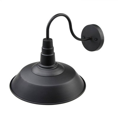 LNC Delphinus 10.2-in W 1-Lights Matte Black Modern/Contemporary Wall Lights,2Pack