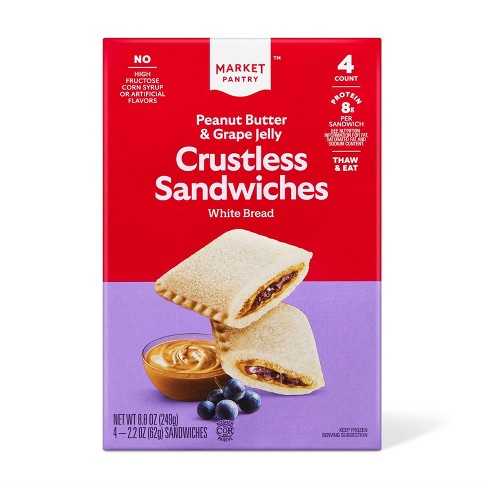 Frozen Peanut Butter and Grape Jelly Crustless Sandwich - 4ct - Market Pantry™ - image 1 of 3