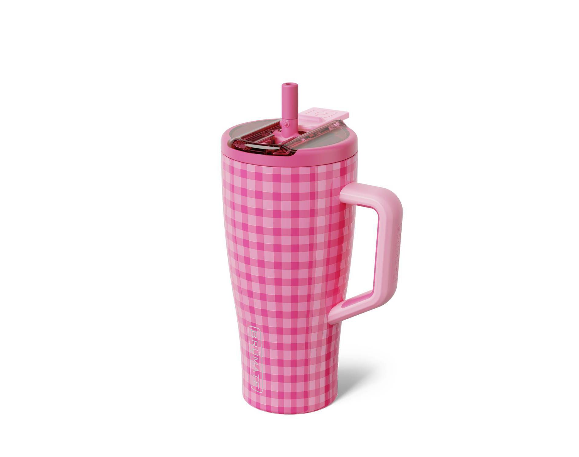 BruMate 30oz Stainless Steel Era Flip Water Bottle - Pink Gingham