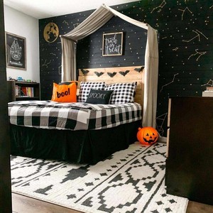 Hauteloom Amoret Black&White Pixel Rug - 1 of 4