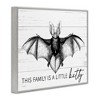 Stupell Industries This Family Is Batty Witty Saying Detailed Bat Framed Giclee Art - 2 of 4