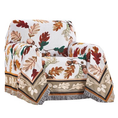 Collections Etc Leaf Tapestry Furniture Cover