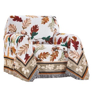 Collections Etc Leaf Tapestry Furniture Cover - 1 of 2